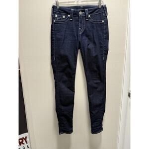 True Religion Jeans Womens Size Legging Size 28 Dark Blue Barely Worn